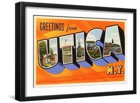 Greetings from Utica, New York-null-Framed Art Print