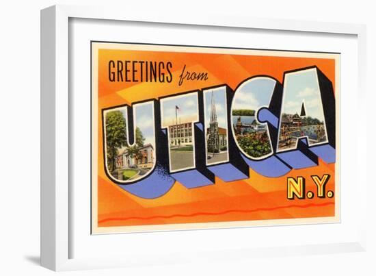 Greetings from Utica, New York-null-Framed Art Print