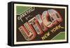 Greetings from Utica, New York-null-Framed Stretched Canvas