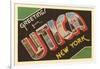 Greetings from Utica, New York-null-Framed Art Print