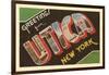 Greetings from Utica, New York-null-Framed Art Print