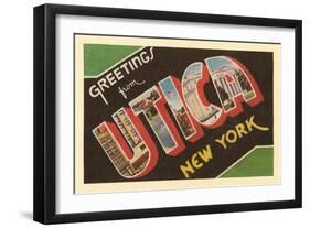 Greetings from Utica, New York-null-Framed Art Print