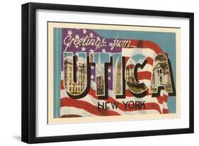 Greetings from Utica, New York-null-Framed Art Print