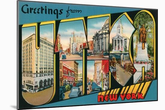 Greetings from Utica, New York-null-Mounted Art Print