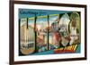 Greetings from Utica, New York-null-Framed Art Print