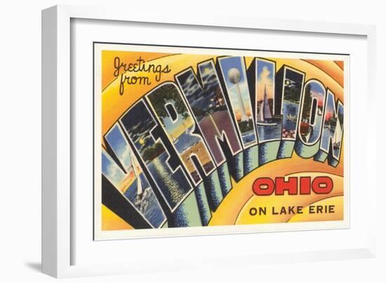 Greetings from Vermilion, Ohio-null-Framed Art Print