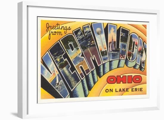 Greetings from Vermilion, Ohio-null-Framed Art Print