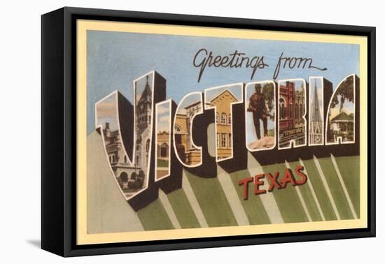 Greetings from Victoria, Texas-null-Framed Stretched Canvas