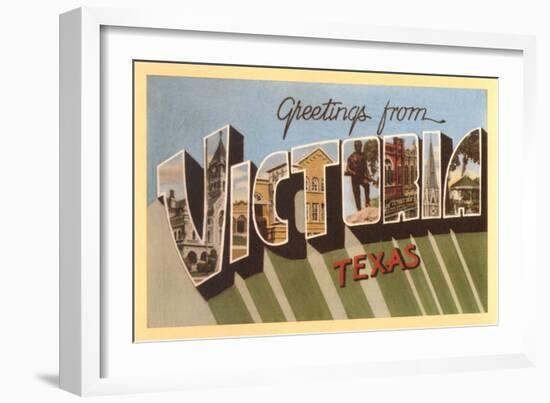 Greetings from Victoria, Texas-null-Framed Art Print