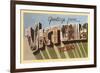 Greetings from Victoria, Texas-null-Framed Premium Giclee Print