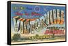 Greetings from Victorville, California-null-Framed Stretched Canvas