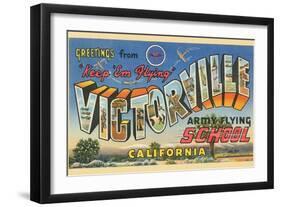 Greetings from Victorville, California-null-Framed Art Print