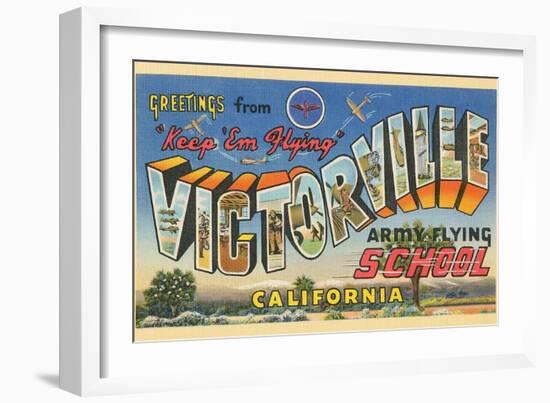 Greetings from Victorville, California-null-Framed Art Print