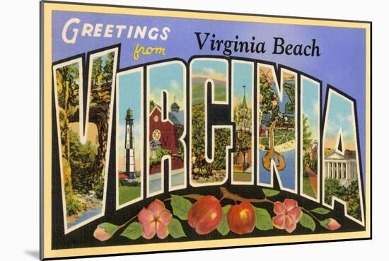 Greetings from Virginia Beach, Virginia-null-Mounted Art Print