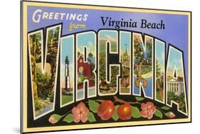 Greetings from Virginia Beach, Virginia-null-Mounted Art Print