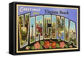 Greetings from Virginia Beach, Virginia-null-Framed Stretched Canvas