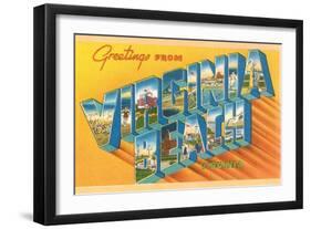 Greetings from Virginia Beach, Virginia-null-Framed Art Print