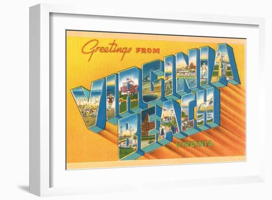 Greetings from Virginia Beach, Virginia-null-Framed Art Print