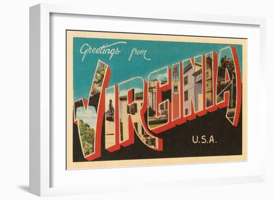 Greetings from Virginia, USA-null-Framed Art Print