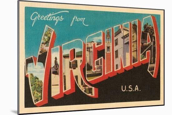 Greetings from Virginia, USA-null-Mounted Art Print