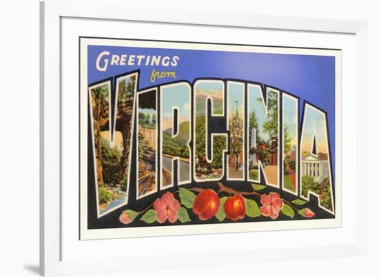 Greetings from Virginia-null-Framed Premium Giclee Print