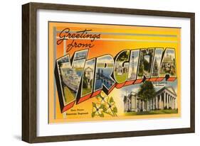 Greetings from Virginia-null-Framed Art Print