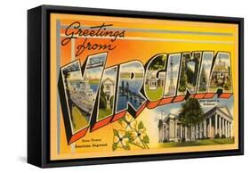 Greetings from Virginia-null-Framed Stretched Canvas