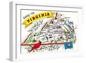 Greetings from Virginia-null-Framed Art Print