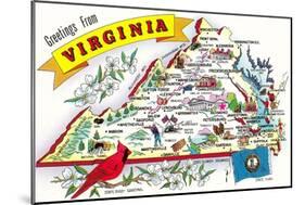 Greetings from Virginia-null-Mounted Art Print