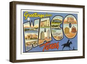 Greetings from Waco, Texas-null-Framed Art Print