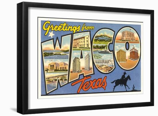 Greetings from Waco, Texas-null-Framed Art Print