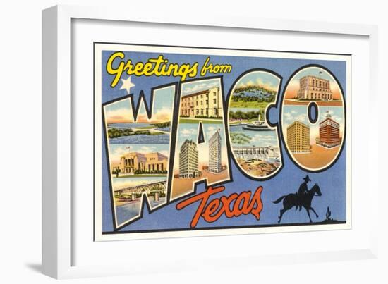 Greetings from Waco, Texas-null-Framed Art Print