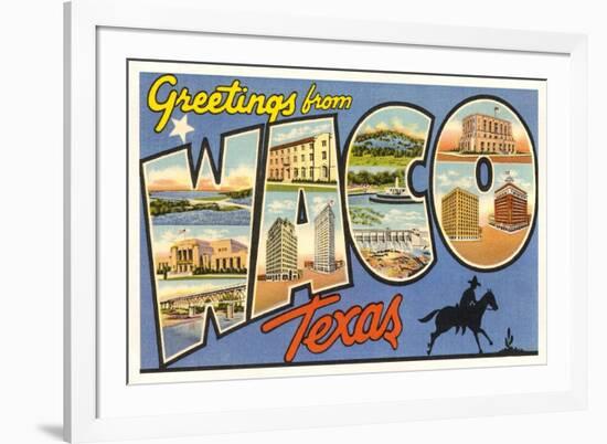 Greetings from Waco, Texas-null-Framed Art Print