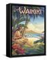 Greetings from Waikiki-Kerne Erickson-Framed Stretched Canvas