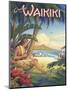 Greetings from Waikiki-Kerne Erickson-Mounted Art Print