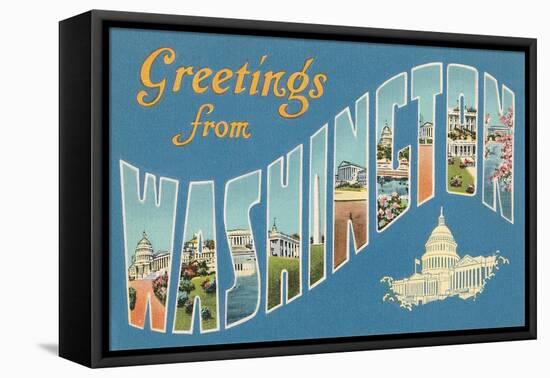 Greetings from Washington, DC-null-Framed Stretched Canvas