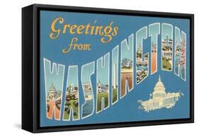 Greetings from Washington, DC-null-Framed Stretched Canvas