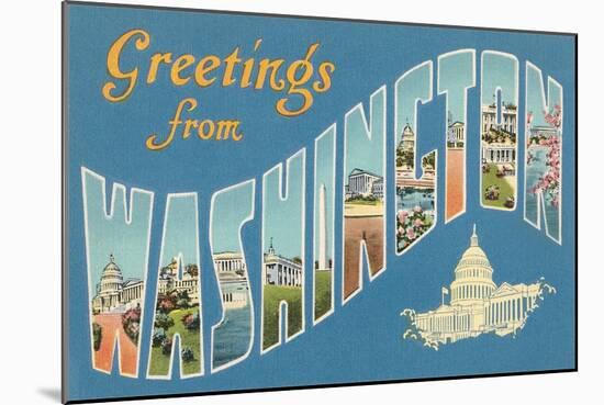 Greetings from Washington, DC-null-Mounted Art Print