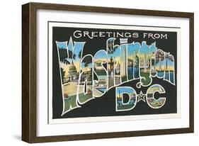 Greetings from Washington, DC-null-Framed Art Print