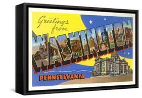 Greetings from Washington, Pennsylvania-null-Framed Stretched Canvas