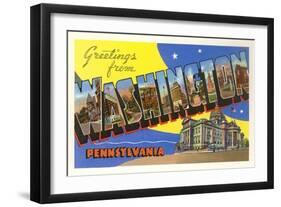 Greetings from Washington, Pennsylvania-null-Framed Art Print