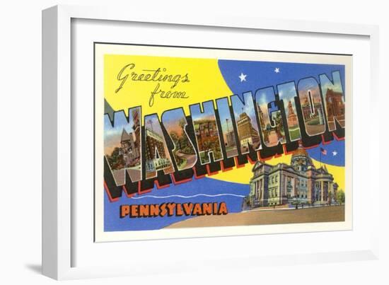 Greetings from Washington, Pennsylvania-null-Framed Art Print