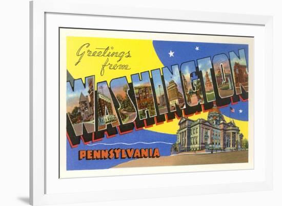 Greetings from Washington, Pennsylvania-null-Framed Art Print