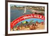 Greetings from Watch Hill, Rhode Island-null-Framed Art Print