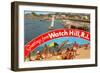 Greetings from Watch Hill, Rhode Island-null-Framed Art Print