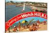 Greetings from Watch Hill, Rhode Island-null-Stretched Canvas