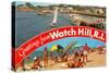 Greetings from Watch Hill, Rhode Island-null-Stretched Canvas