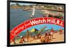 Greetings from Watch Hill, Rhode Island-null-Framed Art Print