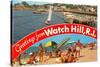 Greetings from Watch Hill, Rhode Island-null-Stretched Canvas