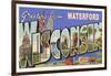 Greetings from Waterford, Wisconsin-null-Framed Art Print